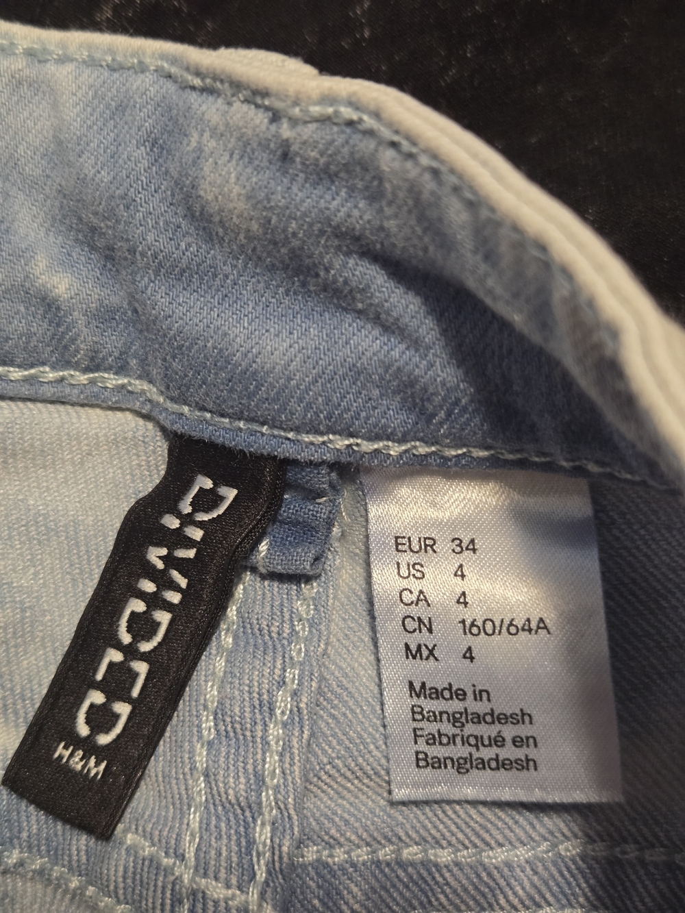 H&M Black, Light Blue & Medium Blue Denim Shorts Bundle Of 3 - Picture 11 of 12